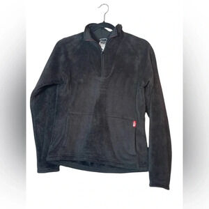 The North Face Sweater Fleece 1/4 Zip Jacket Black Women's Small Basic Neutral